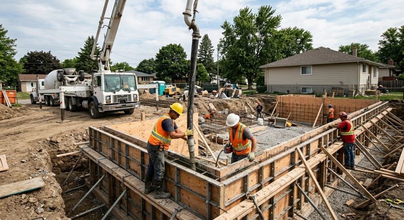 Foundation Wall Pouring in Sherman, CT