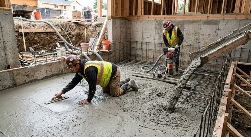 Basement Concrete Installation in Monroe, CT