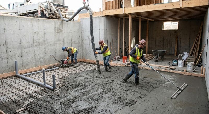 Basement Concrete Installation in Weatogue, CT