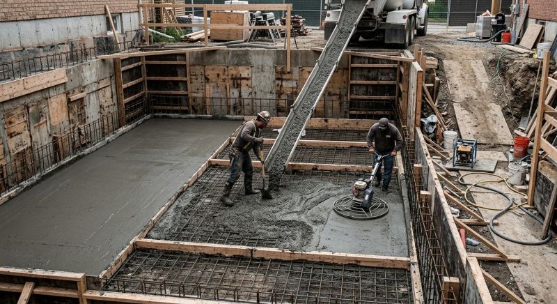 Basement Concrete Installation in Weatogue, CT