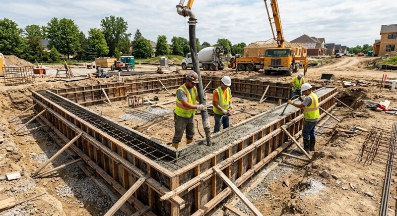 Foundation Wall Pouring in Bethlehem, CT