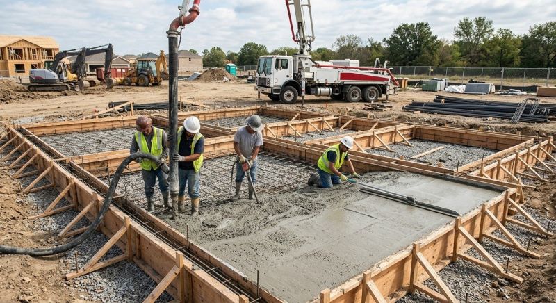 Poured Foundation Installation in Waterbury, CT